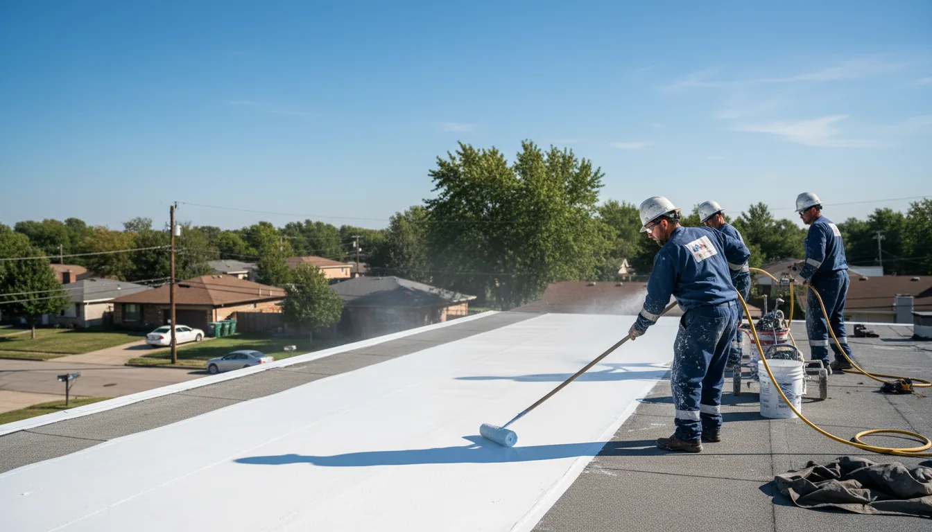 Commercial roof coating in Finley, OK near me